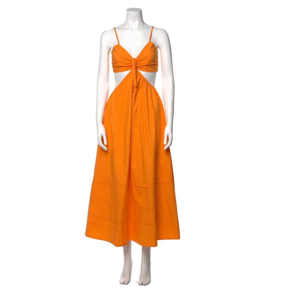 Baylee Cutout Cotton-Poplin Midi Dress